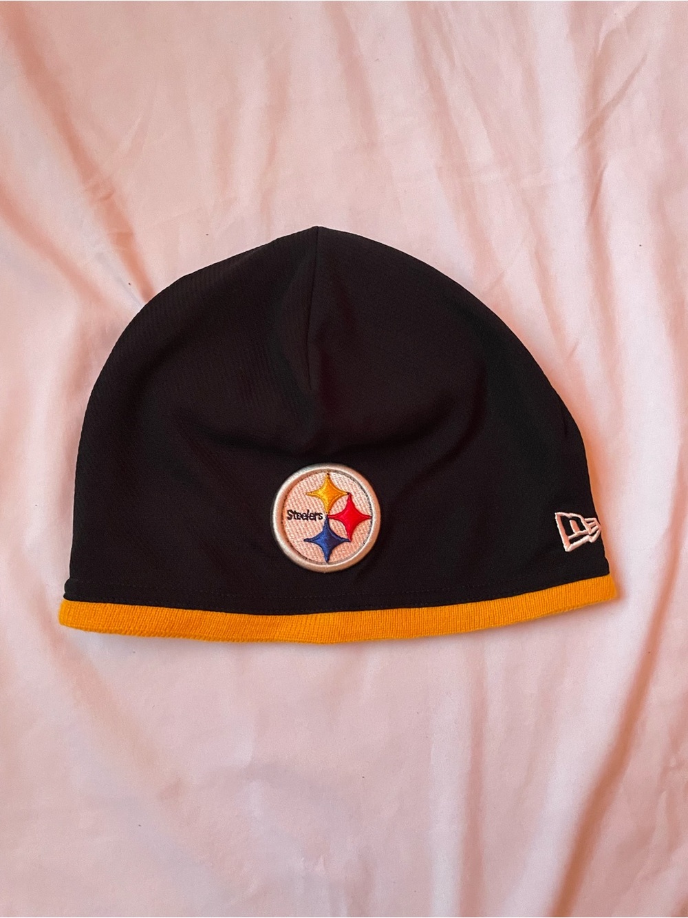 New Era Pittsburgh Steelers NFL Beanie Hat Black/Yellow One Size